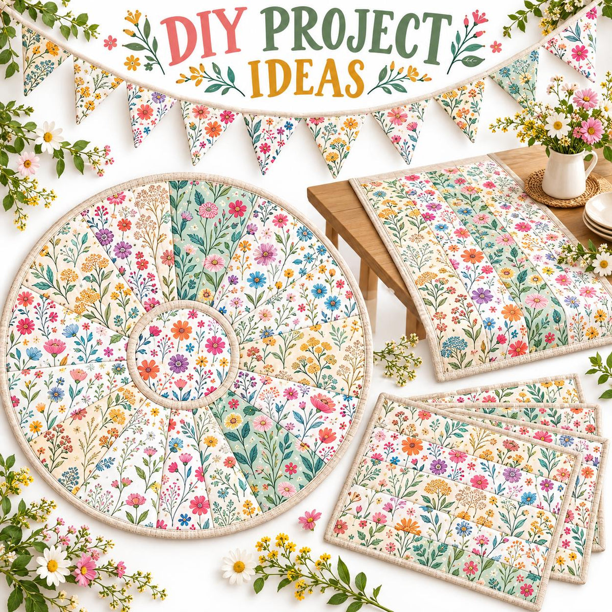 10pcs Vintage Floral Pattern Jelly Roll Fabric Strips 2.5X19.7inch Pre-Cut 100% Polyester For Patchwork Quilts, Table Runners, Placemats, Tote Bags, Storage Pouches, Makeup Bags, Coasters, Quilt Blocks & Binding