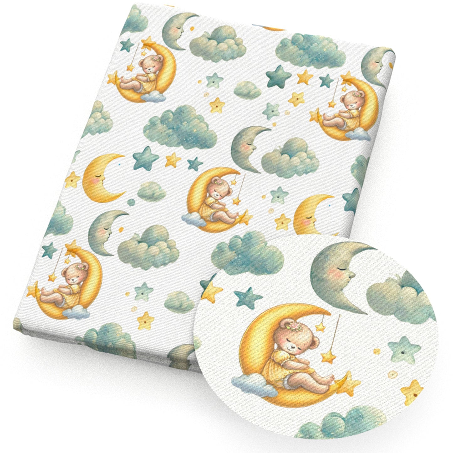 moon star starfish cloud fabric
