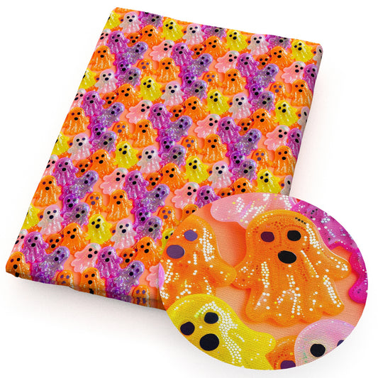 imitation embroidery series halloween skull ghost skeleton bones fabric