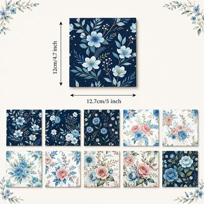 10Pc/Set Flower Series Fat Quarter Fabric, Pre-Cut Square Fabric Assort, Fabric Set, Craft Fabric, Handmade DIY Patchwork Fabric,Home Quilting Sewing Fabric, Packaging Fabric, Scrapbooking Craft Hobbyist