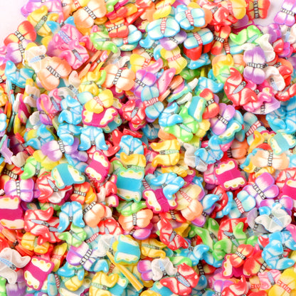 20g Animal Series Polymer Clay Slices - Butterfly Shaped,Unscented - Slime Charms for Resin, Lip Gloss DIY, Nail Art & Crafts