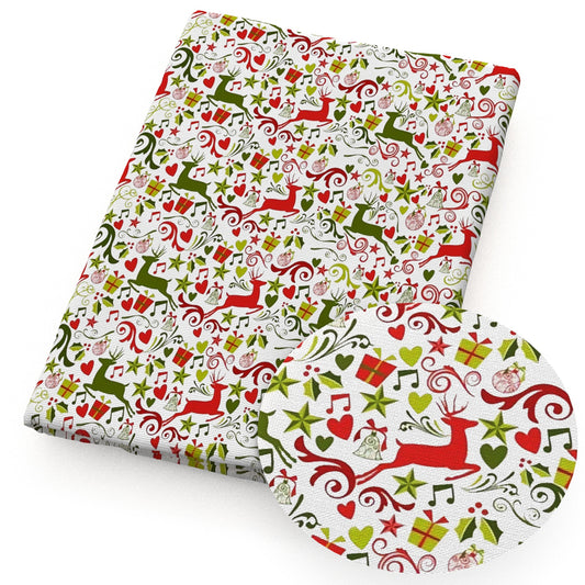 deer reindeer giraffe christmas fabric