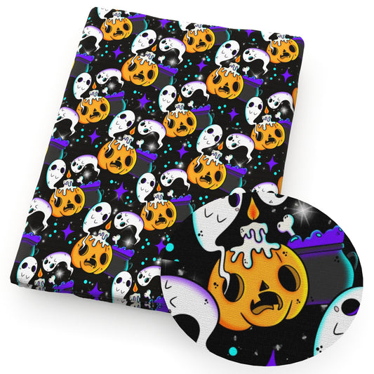 pumpkin halloween candles bonesfish bonesdog bones fabric