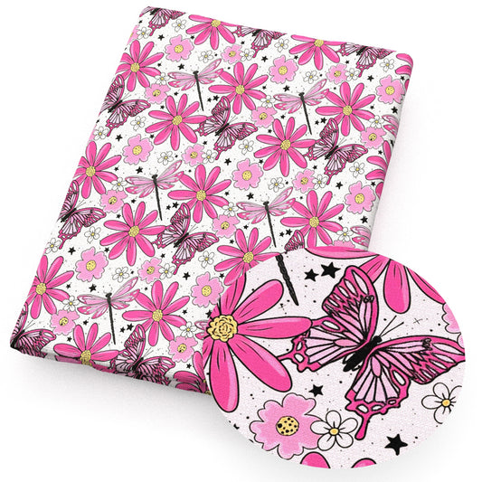 flowerfloral butterfly pink series fabric