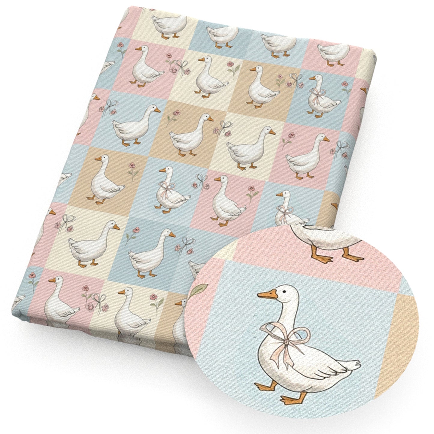 flowerfloral jitjit plaid grid duck fabric