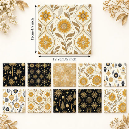 10Pc/Set Christmas Series Flower Bell Star Tree Fat Quarter Fabric, Pre-Cut Square Fabric Assort, Fabric Set, Craft Fabric, Handmade DIY Patchwork Fabric,Home Quilting Sewing Fabric, Packaging Fabric, Scrapbooking Craft Hobbyist