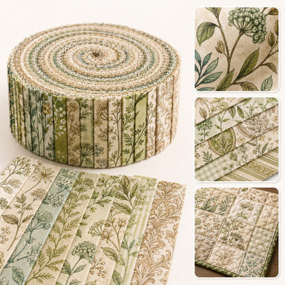 10pcs Vintage Floral Pattern Jelly Roll Fabric Strips 2.5X19.7inch Pre-Cut 100% Polyester For Patchwork Quilts, Table Runners, Placemats, Tote Bags, Storage Pouches, Makeup Bags, Coasters, Quilt Blocks & Binding