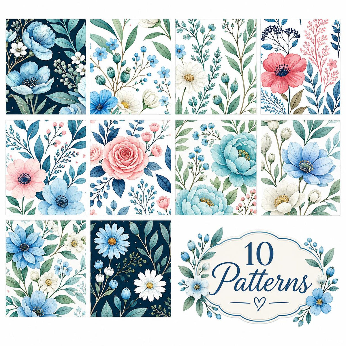 10pcs Vintage Floral Pattern Jelly Roll Fabric Strips 2.5X19.7inch Pre-Cut 100% Polyester For Patchwork Quilts, Table Runners, Placemats, Tote Bags, Storage Pouches, Makeup Bags, Coasters, Quilt Blocks & Binding