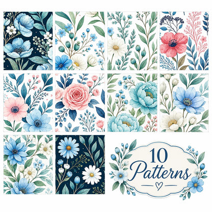 10pcs Vintage Floral Pattern Jelly Roll Fabric Strips 2.5X19.7inch Pre-Cut 100% Polyester For Patchwork Quilts, Table Runners, Placemats, Tote Bags, Storage Pouches, Makeup Bags, Coasters, Quilt Blocks & Binding