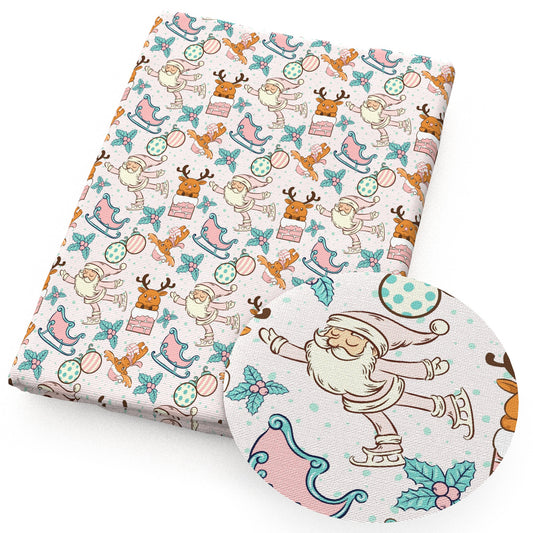 christmas day pink series deerreindeer giraffe fabric