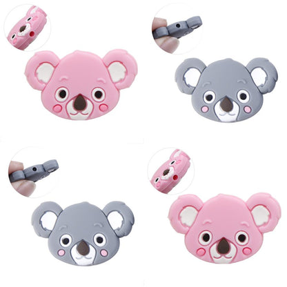 1Pc Cute Animal-Themed Silicone Bead Set for DIY Jewelry Making - Koala & Assorted Shapes, Perfect for Bracelets and Necklaces Crafting