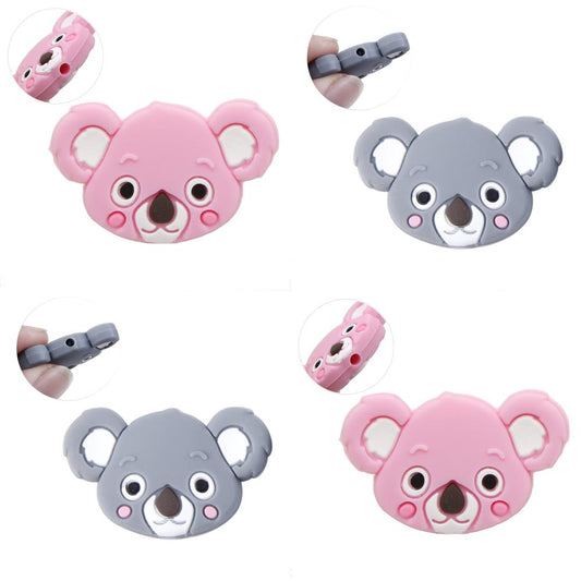 1Pc Cute Animal-Themed Silicone Bead Set for DIY Jewelry Making - Koala & Assorted Shapes, Perfect for Bracelets and Necklaces Crafting