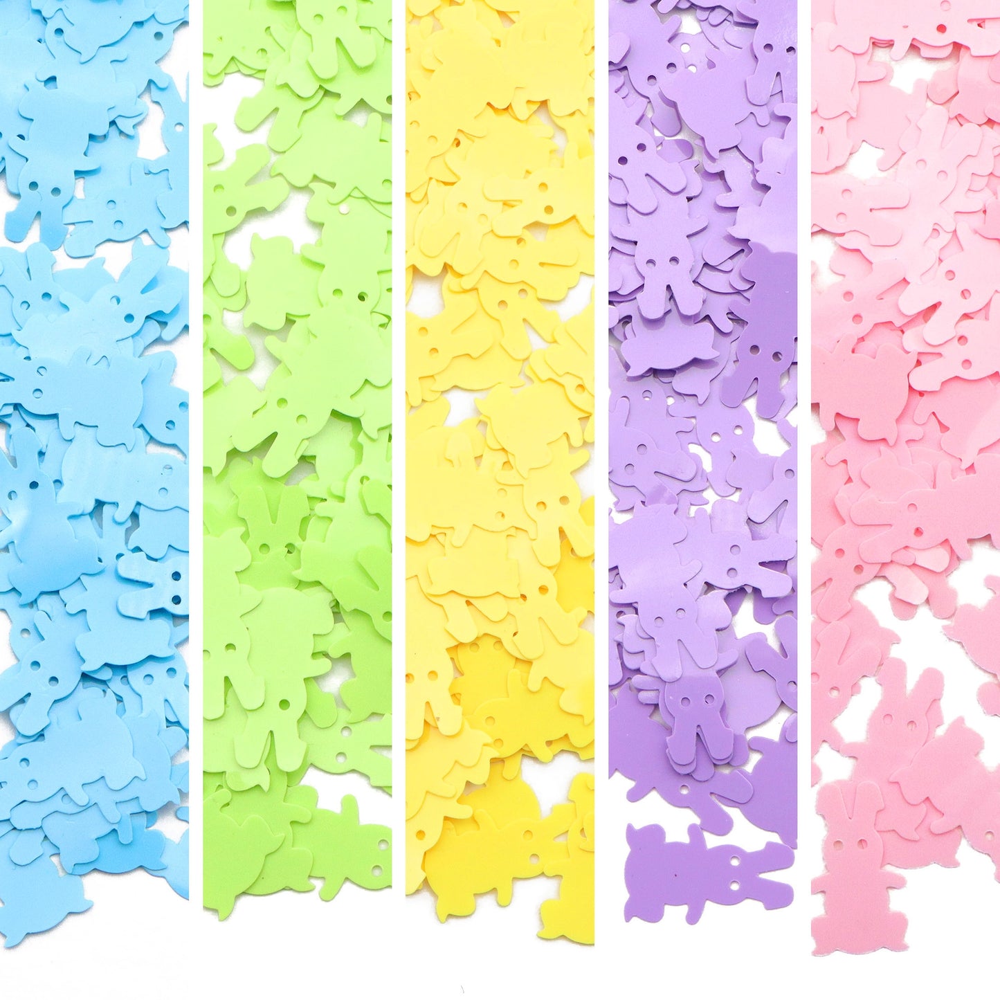 1 Pack of 10g Colorful Rabbit Sequins - DIY Handmade Animal Sequins for Sewing Accessories, Skirt, Dress Decor  Paillettes For Spring DIY Jewelry & Craft Making