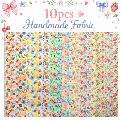 10pcs Vintage Strawberry Fruit Watermelon Pattern Purple Jelly Roll Fabric Strips 2.5X19.7inch Pre-cut 100% Polyester for Patchwork Quilts, Table Runners, Placemats, Tote Bags, Storage Pouches, Makeup Bags, Coasters, Quilt Blocks & Binding