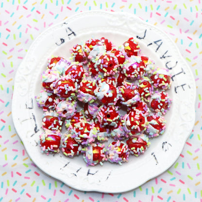 1pc Colorful Multi Bread crumbs Polymer Clay Beads, Loose Spacer Beads, Beads With Hole, DIY Jewelry Making Supplies For Bracelet, Necklace, Earrings, Charm Bangle Crafts