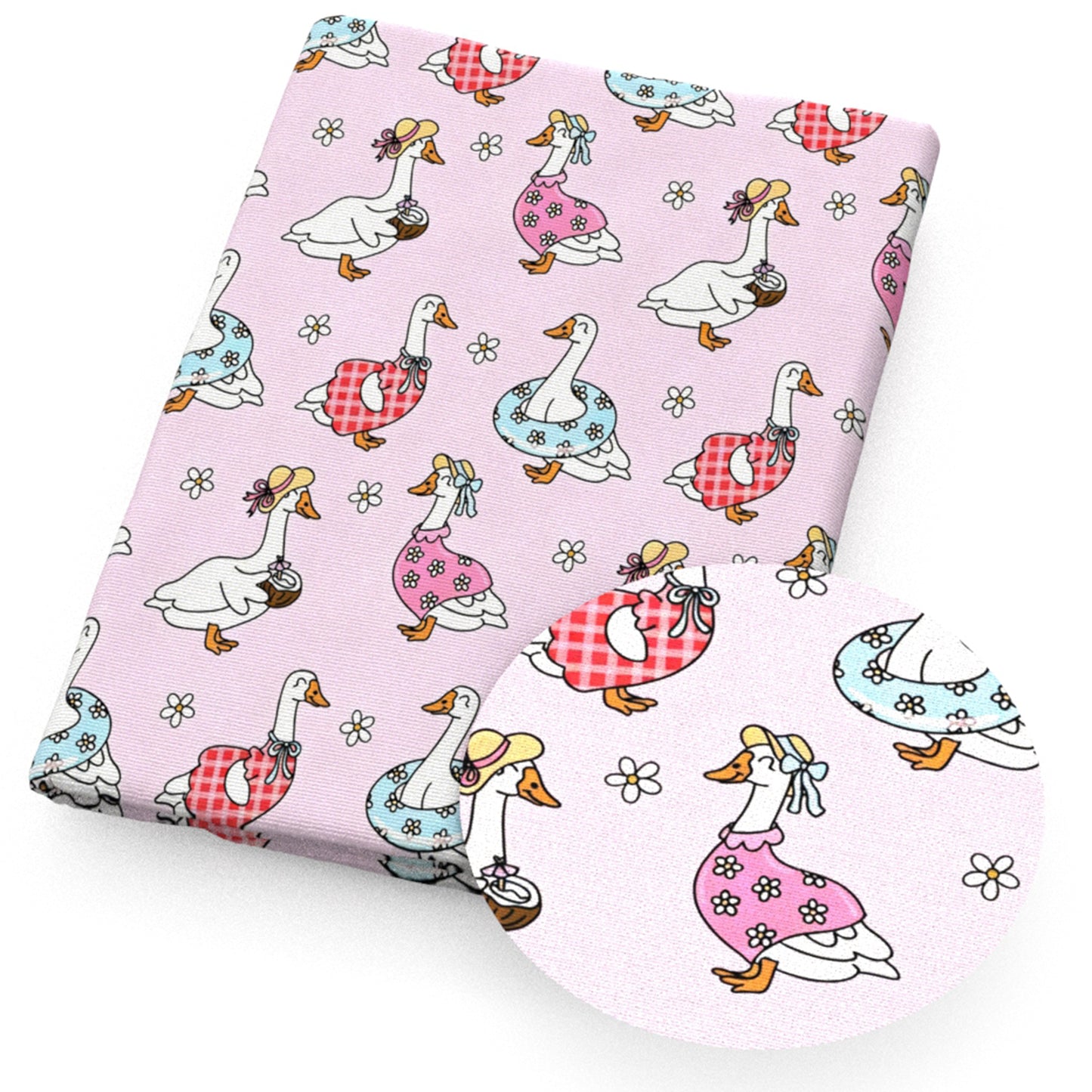 duck pink series flowerfloral fabric