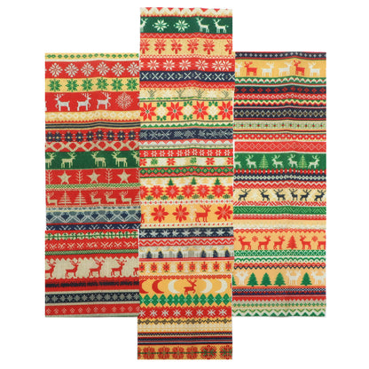 10Pc/Set Christmas Series Stripe Flower Star Deer Tree Moon Fat Quarter Fabric, Pre-Cut Square Fabric Assort, Fabric Set, Craft Fabric, Handmade DIY Patchwork Fabric,Home Quilting Sewing Fabric, Packaging Fabric, Scrapbooking Craft Hobbyist