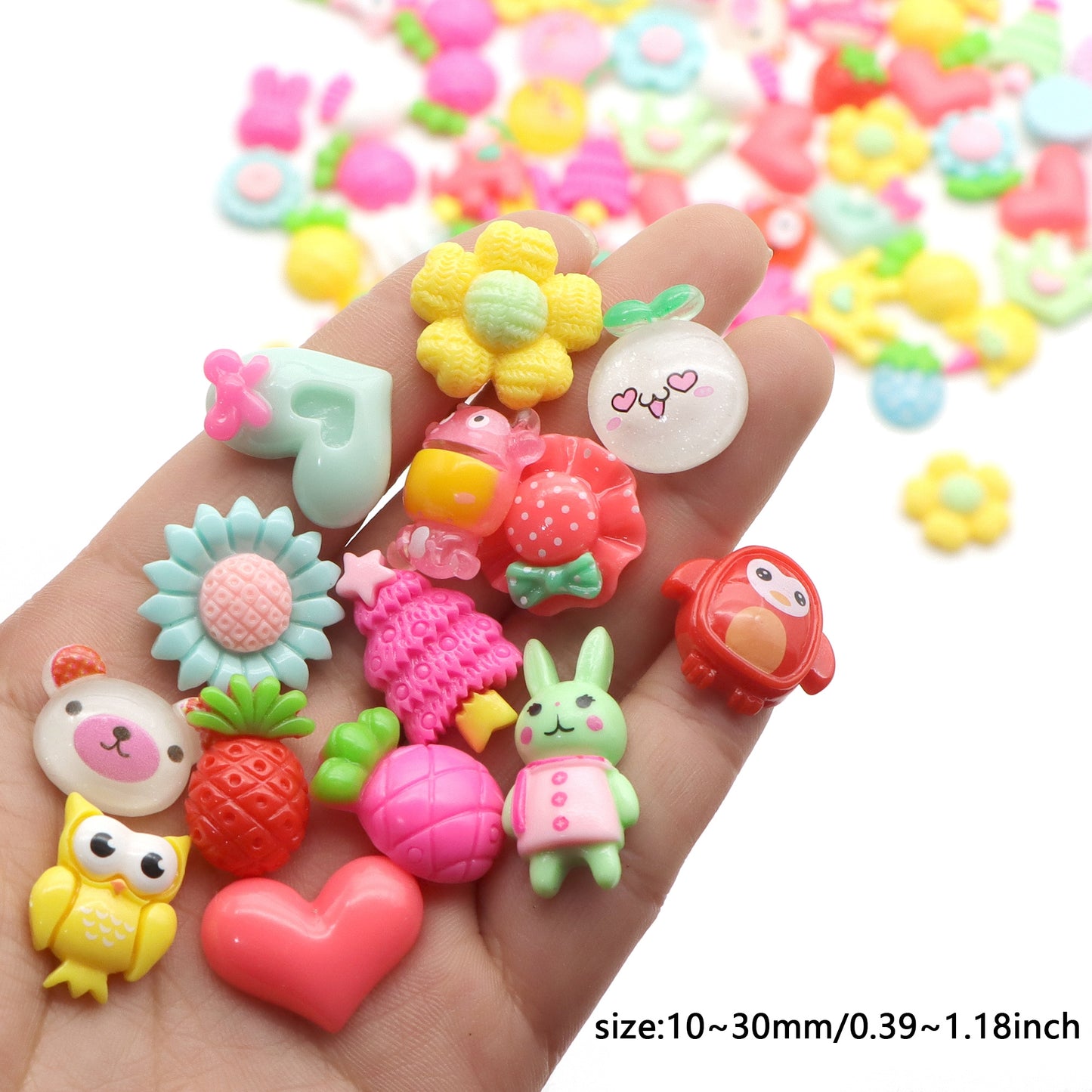 10Pcs Acrylic Animals Flowers Charms,Mixed Designs,3D Flatback Resin Cabochons for DIY Jewelry, Earrings, Bracelets, Keychains, Festive Decor, Homemade Gifts, Phone Cases, Water Bottles, Hair Accessories - Crafting Accessories