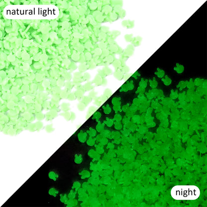 10g/pack Glow in the Dark Festive Nail Art Polymer Clay Slices - Blossom Flower Rabbit Bunny Shaped,Unscented - Slime Charms for Resin, Lip Gloss DIY, Nail Art & Crafts,Easter Decorations