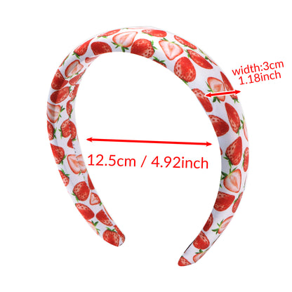 strawberry satin high cranial hairband