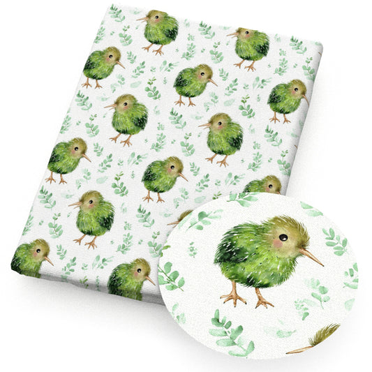 bird leaf leaves tree fabric