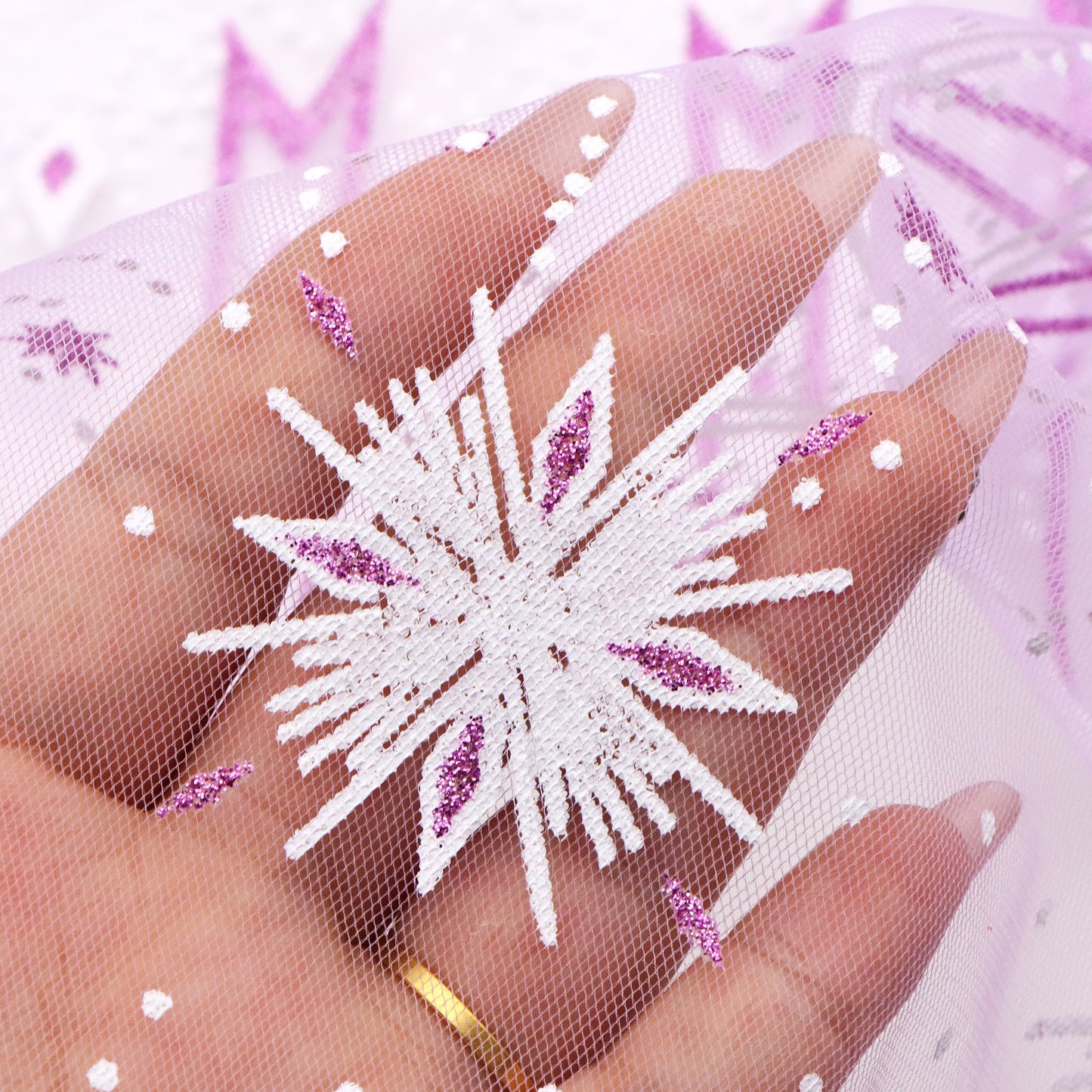 1Pc 59x19.68inch(150x50cm) glitter Tulle Mesh fabric, Suitable For Handmade DIY Party Decoration, Background Decoration, Table Decoration Fabrics And Other Multi-purpose