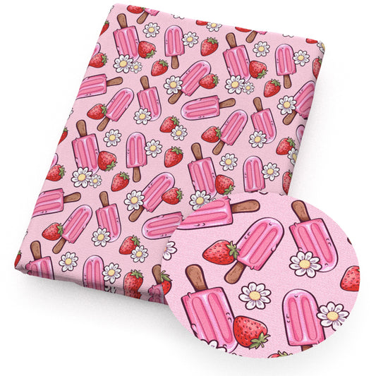 cake cupcake ice creampopsicle strawberry flowerfloral fabric