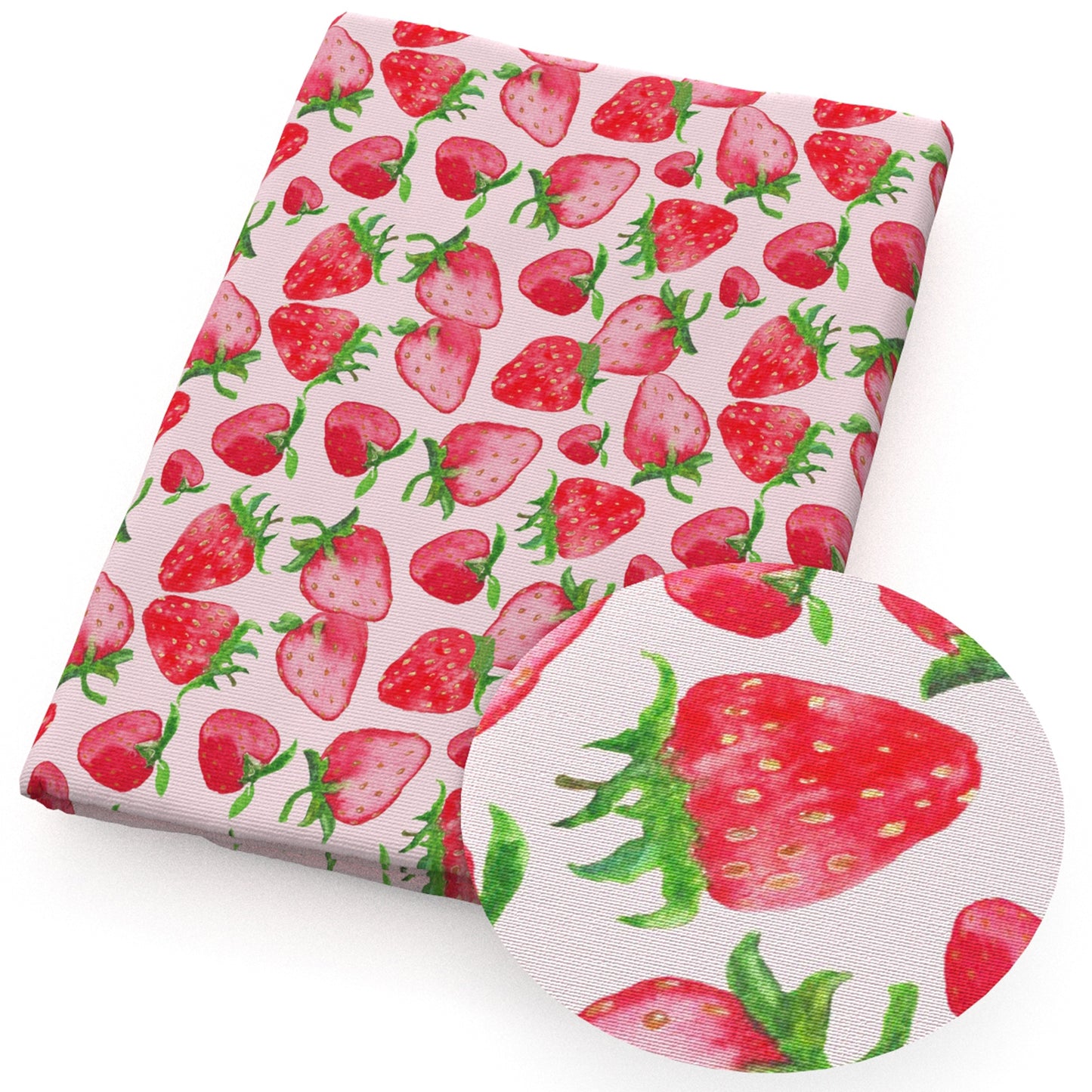strawberry fruit pink series fabric