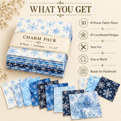 10Pc/Set Christmas Series Fat Quarter Fabric, Pre-Cut Square Fabric Assort, Fabric Set, Craft Fabric, Handmade DIY Patchwork Fabric,Home Quilting Sewing Fabric, Packaging Fabric, Scrapbooking Craft Hobbyist