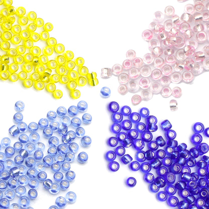 10g/pack 12/0 Transparent Miyuki Seed Beads Plain Solid Color Loose Spacer Acrylic Beads with Hole for Jewelry Making DIY Bracelet Necklace Chain Earrings Charm Bangle Decors Craft Accessorie