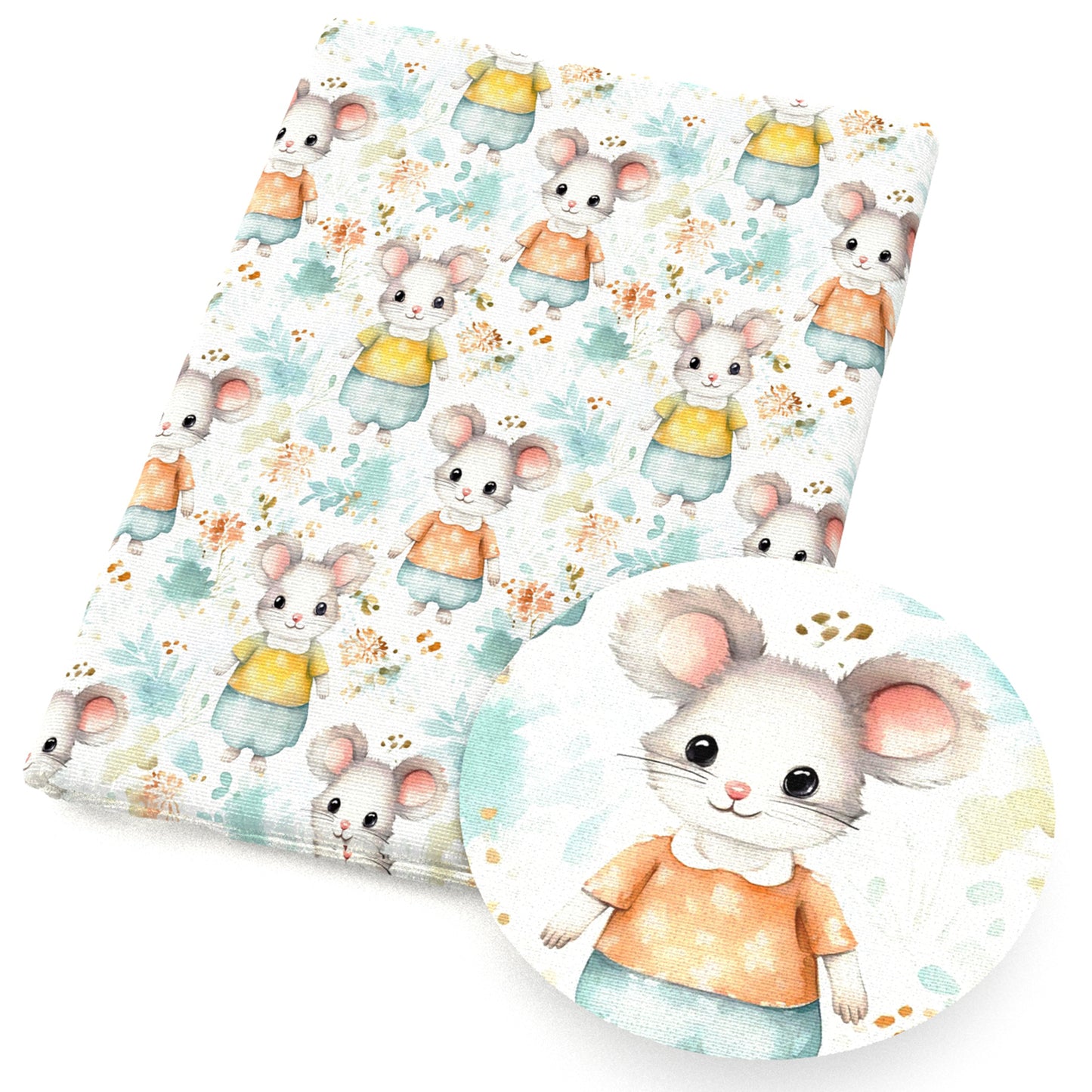 mouse flowerfloral tie dye fabric