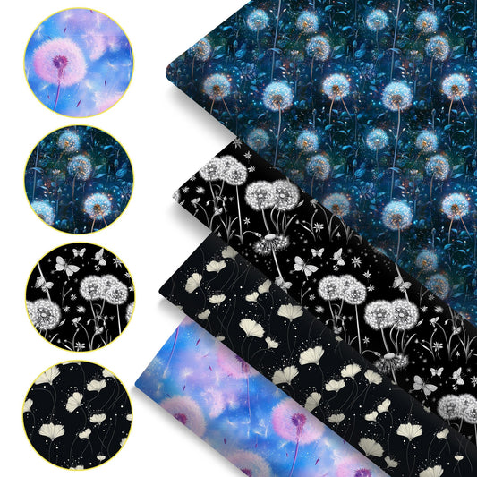 1pc Dandelion Series Pattern Quilting Fabric-17.7x19.68inch(45x50cm) Polyester Craft Fabrics DIY Handmade Projects Doll Clothes Fabric Precut For Patchwork Craft(108gsm)