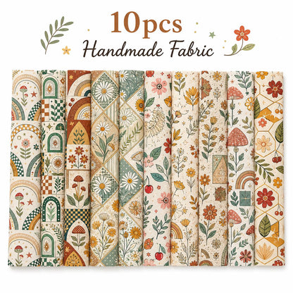 10pcs Vintage Floral Pattern Jelly Roll Fabric Strips 2.5X19.7inch Pre-Cut 100% Polyester For Patchwork Quilts, Table Runners, Placemats, Tote Bags, Storage Pouches, Makeup Bags, Coasters, Quilt Blocks & Binding