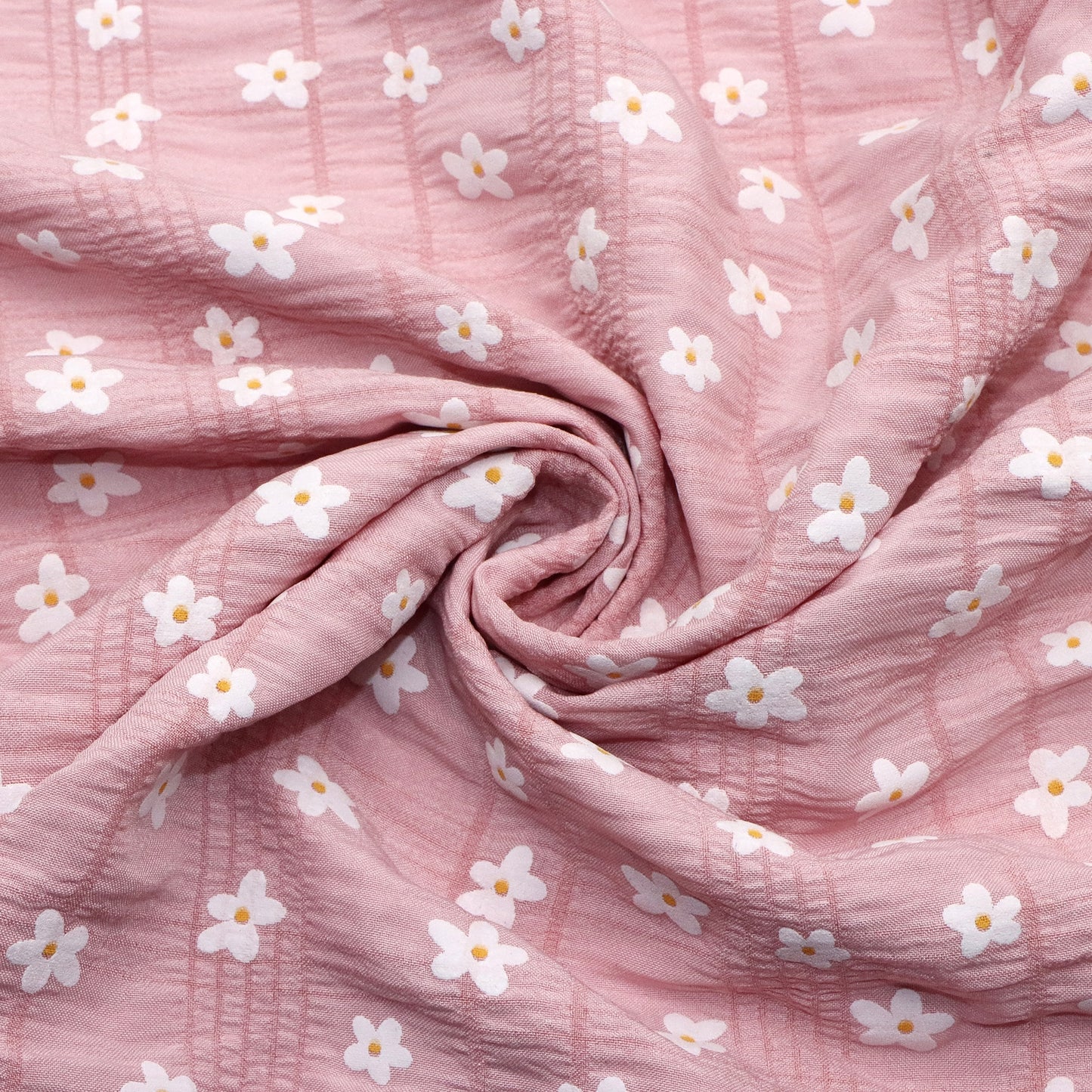 1pc Flower Pattern Wrinkles Texture Quilting Fabric-59.05x19.68inch Precut Polyester Craft Fabrics DIY Handmade Projects Doll Clothes Fabric For Hair Ties, DIY Quilting & Sewing