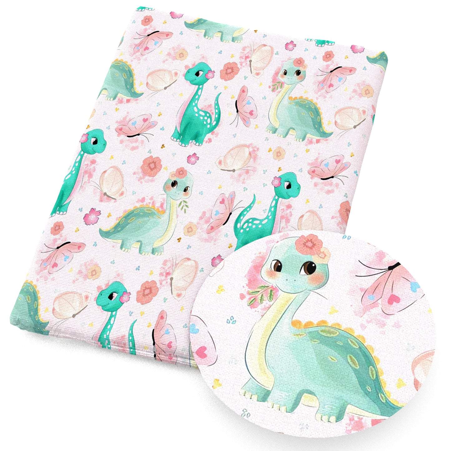 dinosaurs dino butterfly flowerfloral fabric