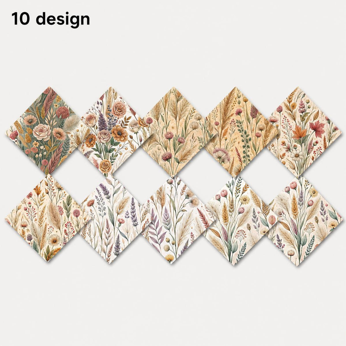 10Pc/Set Flower Series Lavender Maple Leaf Fat Quarter Fabric, Pre-Cut Square Fabric Assort, Fabric Set, Craft Fabric, Handmade DIY Patchwork Fabric,Home Quilting Sewing Fabric, Packaging Fabric, Scrapbooking Craft Hobbyist