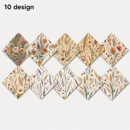 10Pc/Set Flower Series Lavender Maple Leaf Fat Quarter Fabric, Pre-Cut Square Fabric Assort, Fabric Set, Craft Fabric, Handmade DIY Patchwork Fabric,Home Quilting Sewing Fabric, Packaging Fabric, Scrapbooking Craft Hobbyist