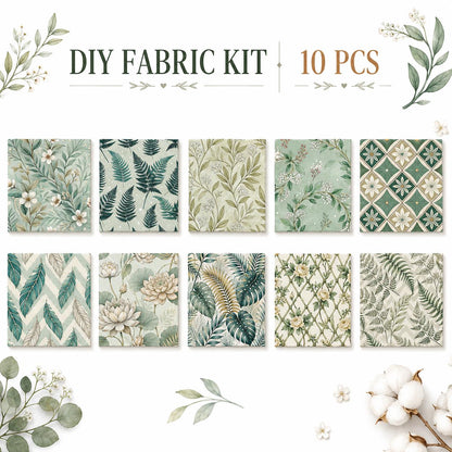 10pcs Charm Pack Set Floral Vintage Style Pattern Handmade DIY with Rich Color and Texture Elements 100% Polyester Patchwork in 10 Design Styles Suitable for Patchwork DIY Craft Projects DIY Wallet Making Gift Giving Bag Making Mother'S Day Gift