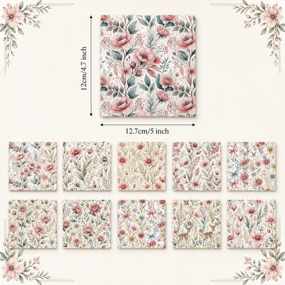 10Pc/Set Flower Series Butterfly Bowknot Fat Quarter Fabric, Pre-Cut Square Fabric Assort, Fabric Set, Craft Fabric, Handmade DIY Patchwork Fabric,Home Quilting Sewing Fabric, Packaging Fabric, Scrapbooking Craft Hobbyist