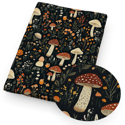 flowerfloral mushroom fabric