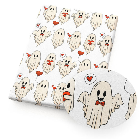 halloween skull ghost skeleton bones heart love fabric