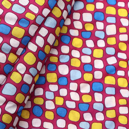 1pc colorful plaid Stone Pattern Quilting Fabric- 58.27x19.68inch(148x50cm) Polyester Craft Fabrics DIY Handmade Projects Doll Clothes Fabric Precut For Patchwork Craft