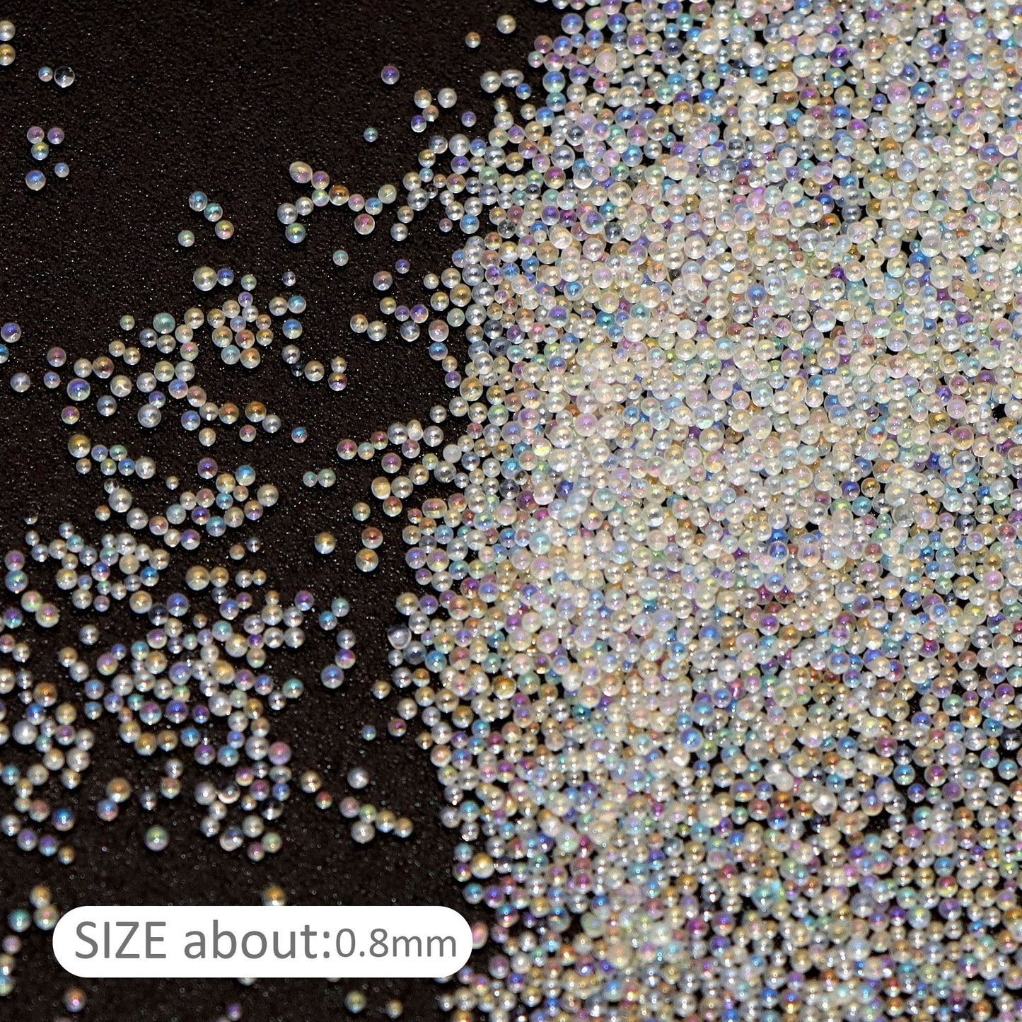 10g/pack Iridescent Magic Color Miyuki Beads Package Filler Nail Decorations Happy Holiday Manicure Design Nail Supplies For Professionals Accessories