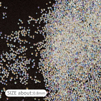 10g/pack Iridescent Magic Color Miyuki Beads Package Filler Nail Decorations Happy Holiday Manicure Design Nail Supplies For Professionals Accessories