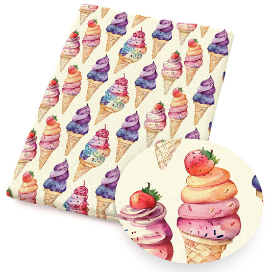 cake cupcake ice creampopsicle blueberry strawberry fabric