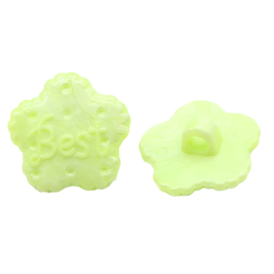10pcs Best Green Series Flower,Floral Plastic Buttons for Clothing, Cardigan, Jacket Decoration, DIY Shoes, Bags, Gift Boxes, Sewing Accessories