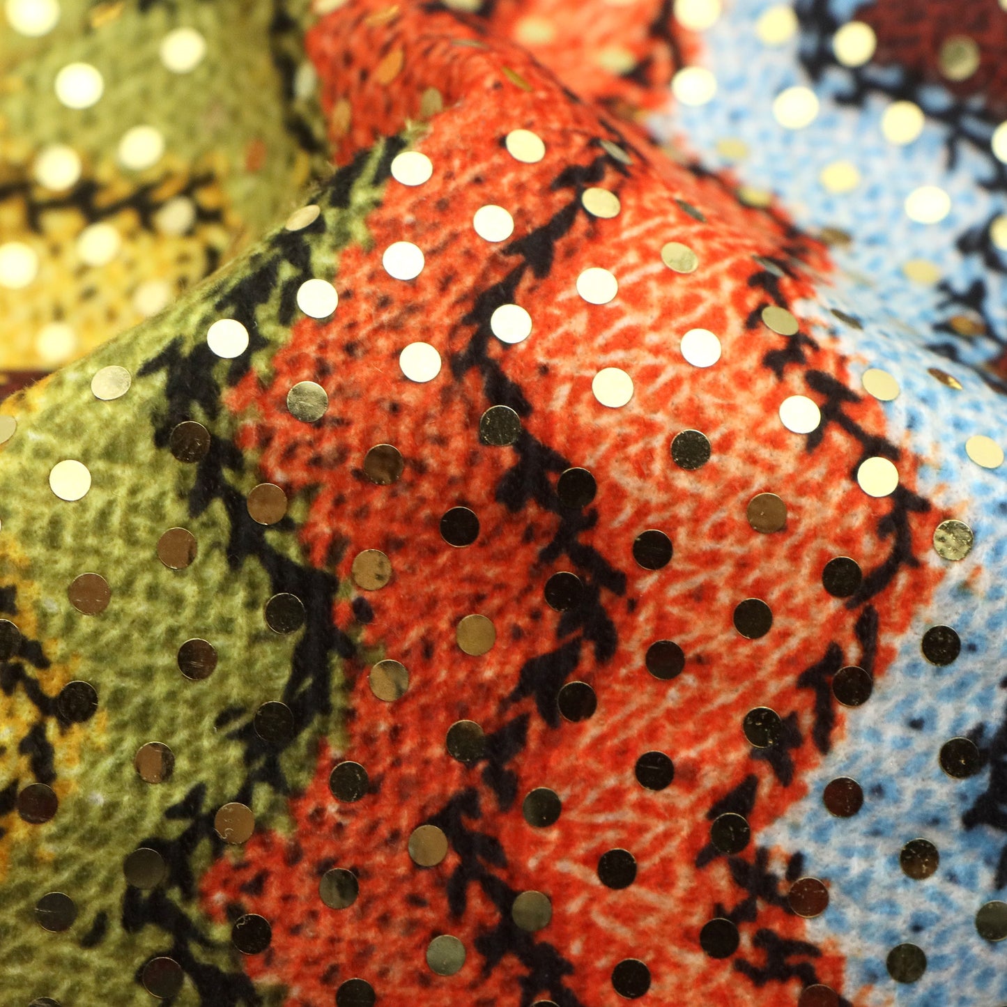 1pc wave Sequins Velvet Fabric - 59x19.68inch(150x50cm) 100%Polyester Material, High Density for DIY Crafts - Hand Wash Only Precut Fabric