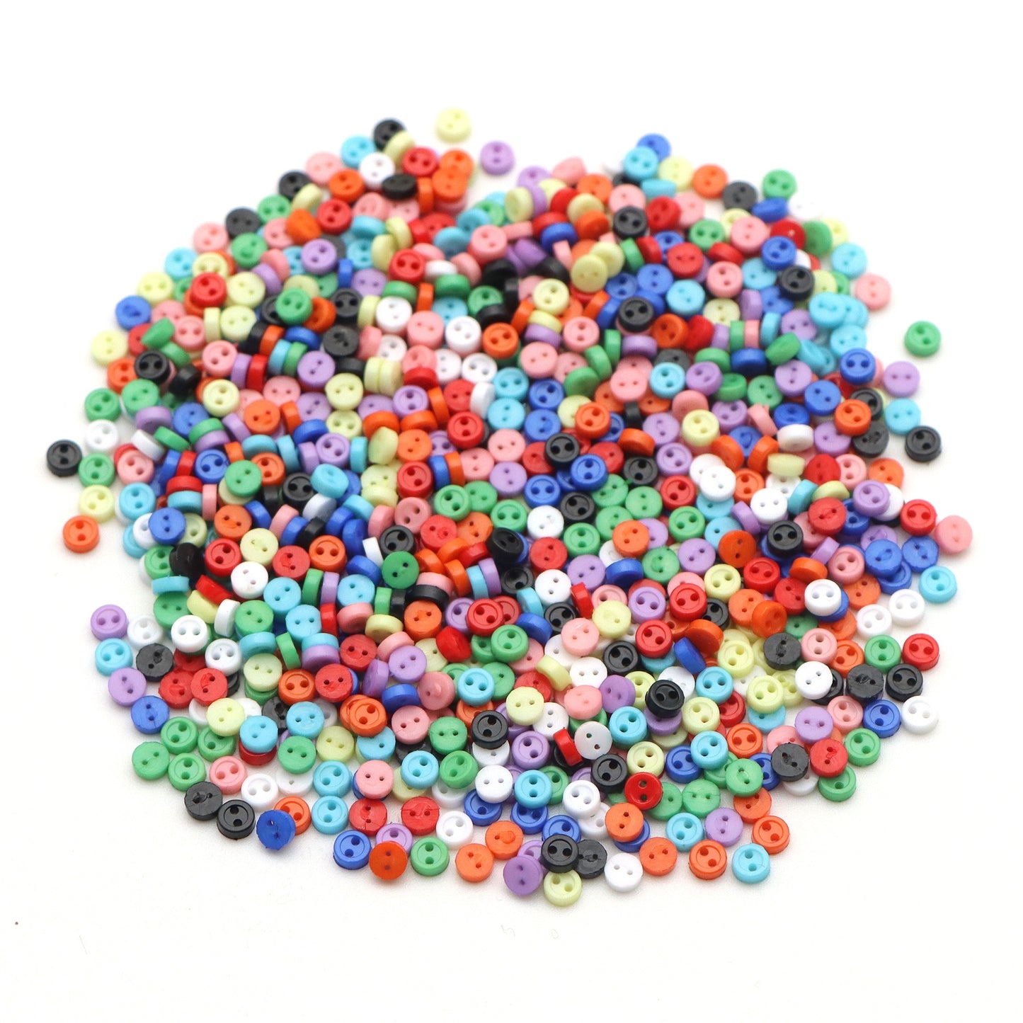 100pcs Mix Color Mini Round Costume Buttons Assortment - Buttons for Dolls, Sewing, Crafting - 3mm Diameter, Multicolor, Perfect for DIY Projects, Fashion Accessories, and More