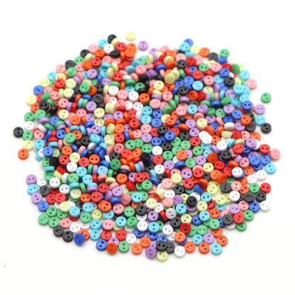 100pcs Mix Color Mini Round Costume Buttons Assortment - Buttons for Dolls, Sewing, Crafting - 3mm Diameter, Multicolor, Perfect for DIY Projects, Fashion Accessories, and More