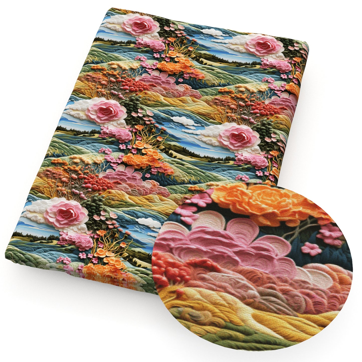 imitation embroidery series flowerfloral fabric